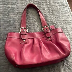 Pink coach handbag